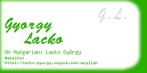 gyorgy lacko business card